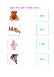 English worksheet: Toys matching