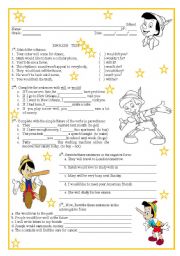 English Worksheet: Future with WILL/ WOULD