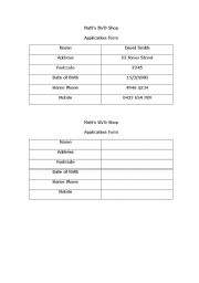 English Worksheet: Personal information practice