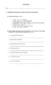 English worksheet: 4th grade test