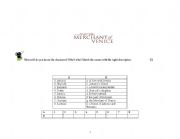 English worksheet: The Merchant of Venice activity