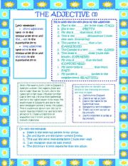 English Worksheet: The Adjective