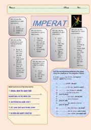 English Worksheet: imperative