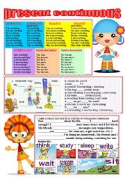 English Worksheet: present continuous