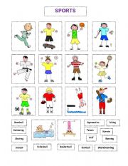 English Worksheet: Sports