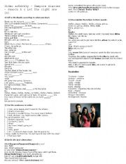 English Worksheet: Vampire diaries