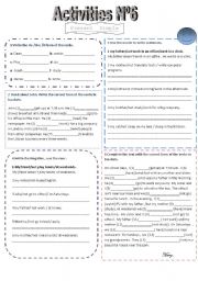 English Worksheet: AcTivities N6