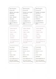 English Worksheet: Talking about you 1