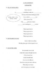 English worksheet: a little respect by erasure