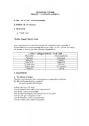 English Worksheet: Living In America