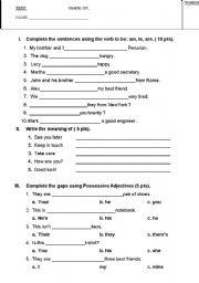 English Worksheet: Verb to Be