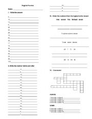English Worksheet: Practice numbers