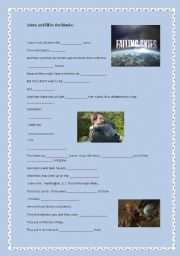 English worksheet: Falling skies