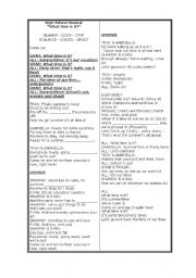 English worksheet: Song - High School Musical II (What time is it?)