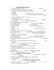 English Worksheet: conditional sntence
