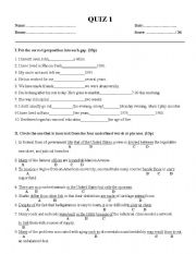 English Worksheet: Prepositions and Prepositional Phrases