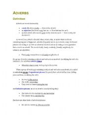 English Worksheet: Adverbs Grammar