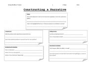 English worksheet: Narrative Planner