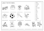 English worksheet: primary vocabulary