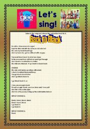 English Worksheet: > Glee Series: Season 2! > Songs For Class! S02E21 *.* Three Songs *.* Fully Editable With Key! *.* Part 1/2