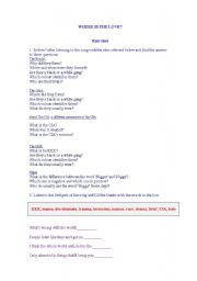 English Worksheet: song where is the love