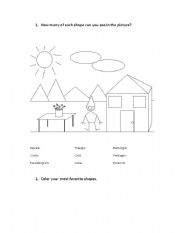 English Worksheet: Geometry