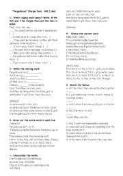 English worksheet: fergalicious