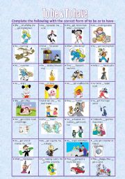 English Worksheet: TO HAVE & TO BE -editable-