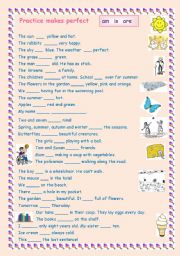 English Worksheet: Practice makes perfect: verb to be