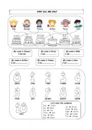 English Worksheet: How old are you