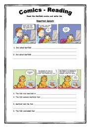 English Worksheet: Comics Reading 15 - Reported Speech