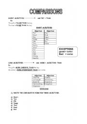 English worksheet: comparisons 