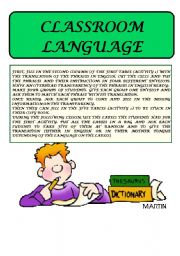 English Worksheet: CLASSROOM ENGLISH