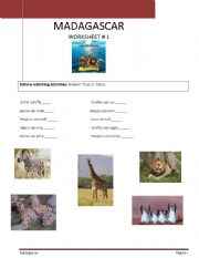 English Worksheet: Madagascar