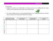 English worksheet: Holidays Plan