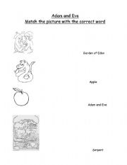 English worksheet: Adam and Eve