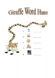 Giraffe Word Hunt