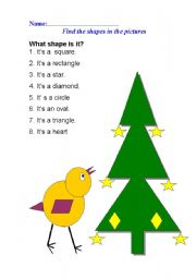 English Worksheet: Finding shapes