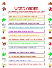English Worksheet: Word Order