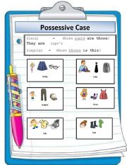 English Worksheet: Possessive Case