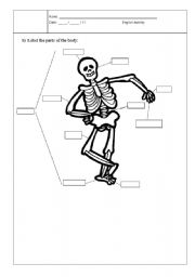 English Worksheet: Parts of the body
