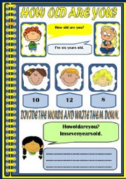 English Worksheet: How old are you?