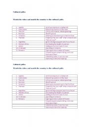 English Worksheet: cultural gaffes