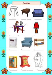 English Worksheet: Furniture