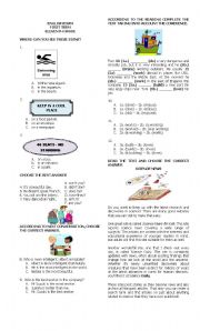 English Worksheet: Evaluation 11th grade