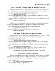 English Worksheet: basic sentence patterens