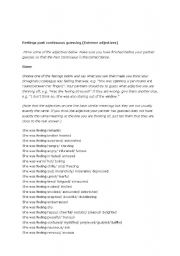 English Worksheet: feelings