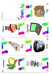 English Worksheet: ABC mini-books Ll and Mm: Colour, B & W and blank books (6 pages plus suggestions for use)