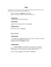 English worksheet: Noun