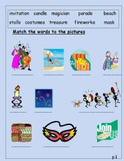 English worksheet: festival vocabulary